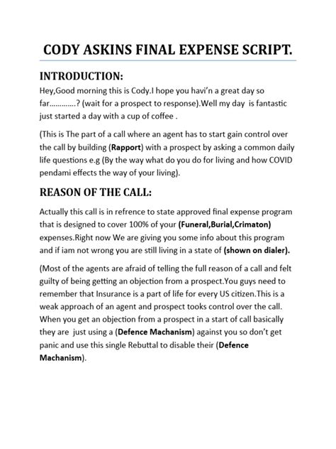 Image result for Final Expense Insurance Sales Script