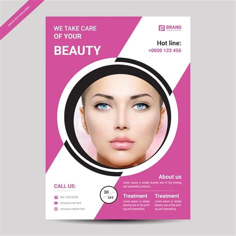 Modern beauty flyer template design for business | Premium Vector