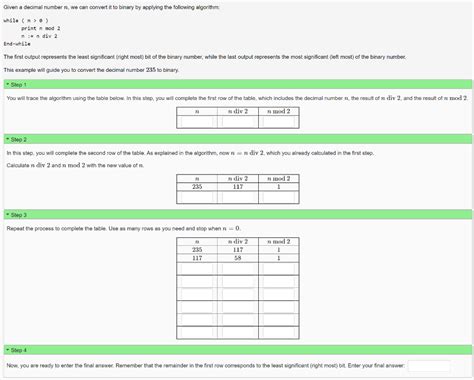 Program to Convert Given Decimal Number to Binary Number 的图像结果