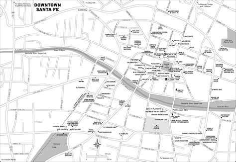 Downtown Santa Fe New Mexico Map