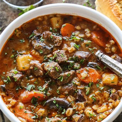 Mushroom Beef Barley Stew