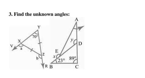 Find the unknown angles - Brainly.in