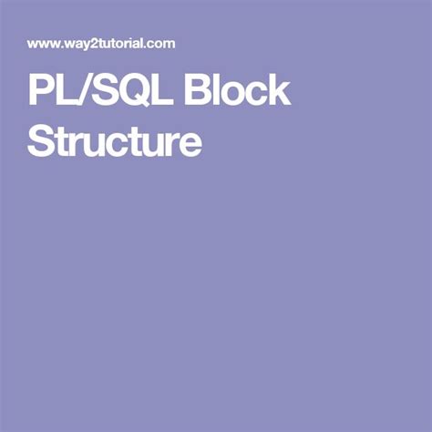 Image result for Oracle PL/SQL Block Structure
