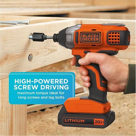 BLACK+DECKER BLACKDECKER 20V MAX Cordless Impact Driver Kit India | Ubuy