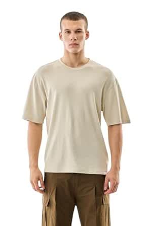 Buy SNITCH Men's Oversized Fit T-Shirt | Solid Minimalist Design | 100% ...