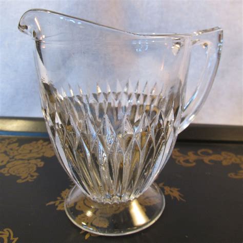 Pressed Glass Creamer Diamond Pattern – Haute Juice