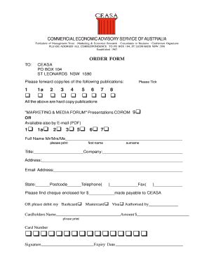 Image result for Standard Order Form