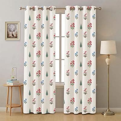 Buy Urban Space 100% Cotton Curtains for Window, 60-65% Room Darkening ...