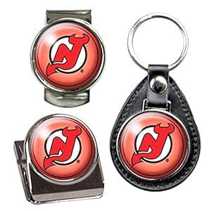 NHL New Jersey Devils Three Piece Key Chain, Money Clip & Magnet Clip ...
