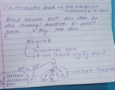 Q. 13 A coordinate bond is formed when an atom in a molecule has1) O ...