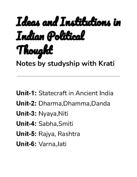 Iiipt Notes: Ideas Overview by Krati - Kranti - Studocu