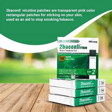 Buy RUSAN 2BACONIL - 14MG STEP 2 NICOTINE PATCH WRAP OF 7 'S | HELPS ...