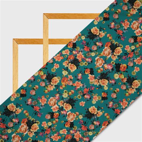 Multicolor Floral Digital Print Rayon Fabric – Fabcurate