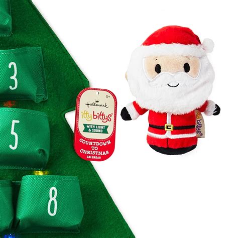itty bittys® Santa Plush and Musical Christmas Countdown Calendar With ...