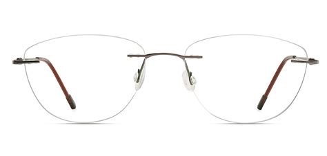 Specsmakers Lightanium Women Eyeglasses Rimless Cateye Large 52 Metal ...
