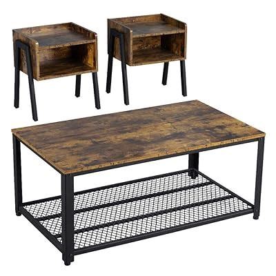 Buy Yaheetech Industrial Living Room 3-Piece Table Sets - Includes ...