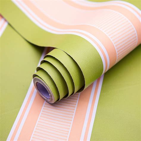 wolpin Wall Stickers DIY Wallpaper (45 x 500 cm) Vertical Stripes ...
