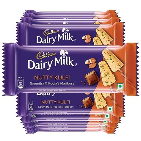 Cadbury Dairy Milk Nutty Kulfi Madbury Chocolate Bar, 36 g (Pack of 10 ...
