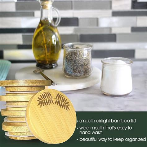 Buy Lids for Oui Yogurt Jars-12 Pack, Bamboo Lids that Fit Oui Yogurt ...