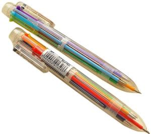 KRAFTMASTERS 6 IN 1 Pack 0.5mm Multicolor Ballpoint Pen 6-Color ...