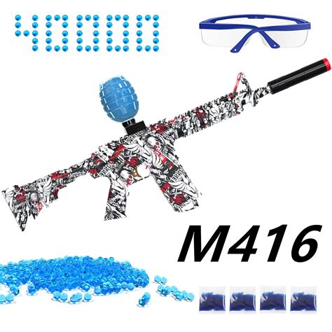 Buy Queenmew Electric Rechargeable Soft Water Bead Gel Ball Blaster Kit ...