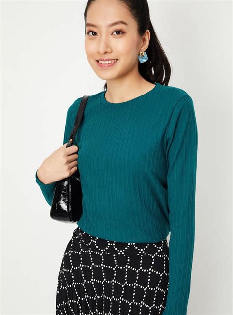 Buy Women Rib-Knit Top Online at just Rs. 499.0 - 1000013083147 | Max ...
