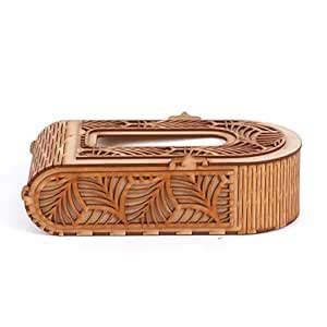 MDF Wooden Tissue Box Holder for Tabletop | Elegant Napkin Dispenser ...