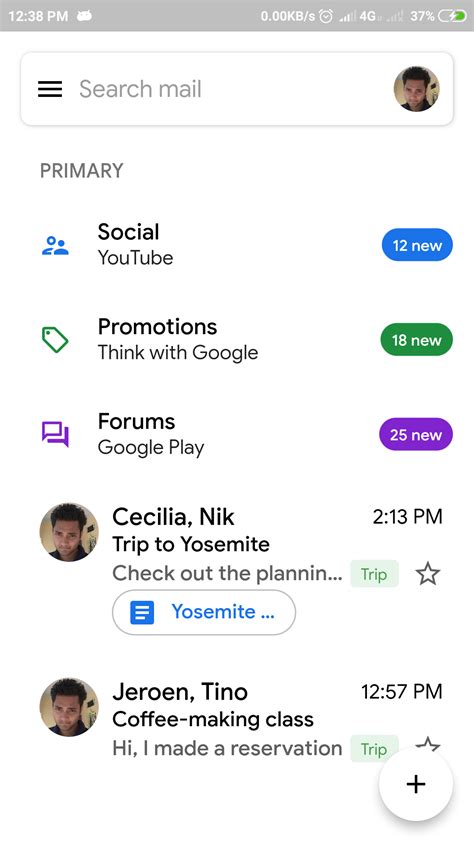 Image result for Gmail App UI Design Android