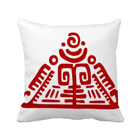 Totems Mexican Pyramid Ancient Civilization Square Throw Pillow Insert ...