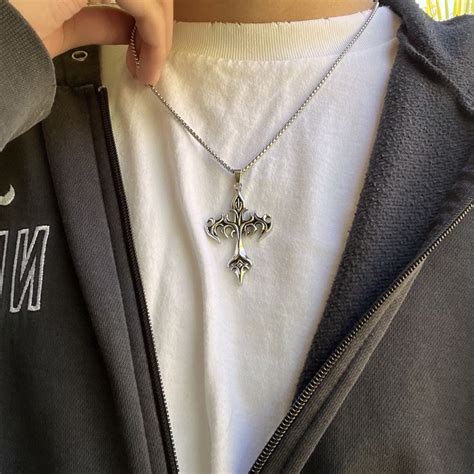 Dark Flame Cross Necklace - COSMORA