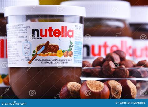 Jars of Nutella spread editorial stock image. Image of dessert - 163045454