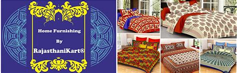 RajasthaniKart® Pure 100% Cotton Double Bed Sheet with 2 Pillow Covers ...