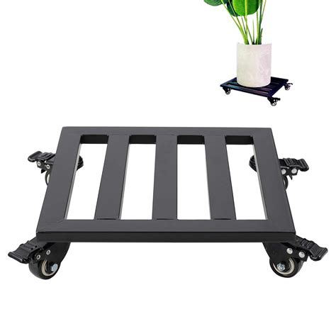 Square Plant Pot Stand Steel With Wheels Heavy Duty Moveable ...