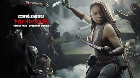 Tracer Pack The Walking Dead Michonne operator bundle in Warzone and MW3