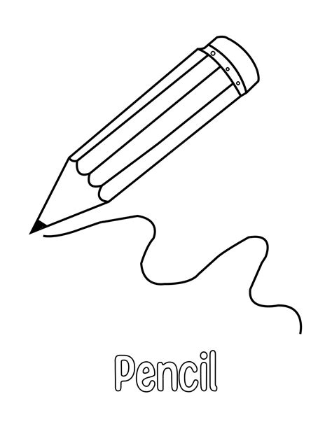 Pencil Coloring Pages