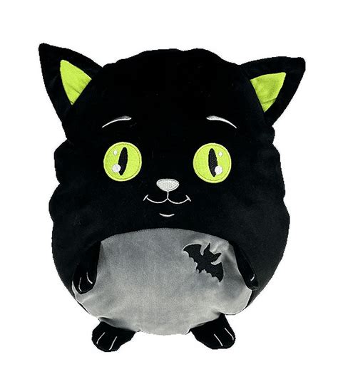 "Boo" the Black Cat Stuffa Squishie (with glow in the dark eyes ...