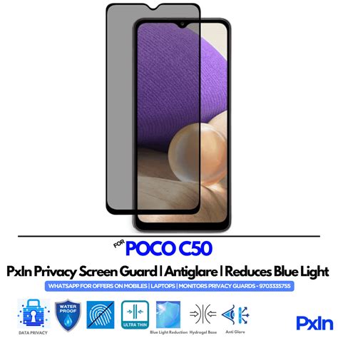 Privacy Screen Guard for POCO C50 Mobile | No.1