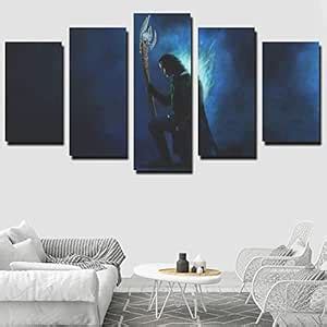 Mad Masters Avengers Loki Canvas 5 Pieces Wall Hanging Painting (UV ...