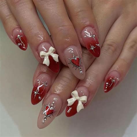 valentine's day press on nails short