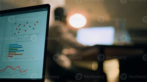 Low angle camera shot of african american employee alone at work ...