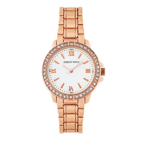 Shop online Radiant Halo Rose Gold Rhinestone Watch With White Dial And ...