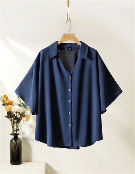 Prussian Blue Plain Empire Top – Indrani Life