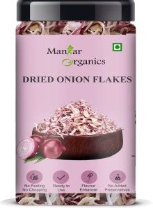 ManHar Organics Dry Onion Flakes 175gm| Dehydrated Onion flakes | Red ...
