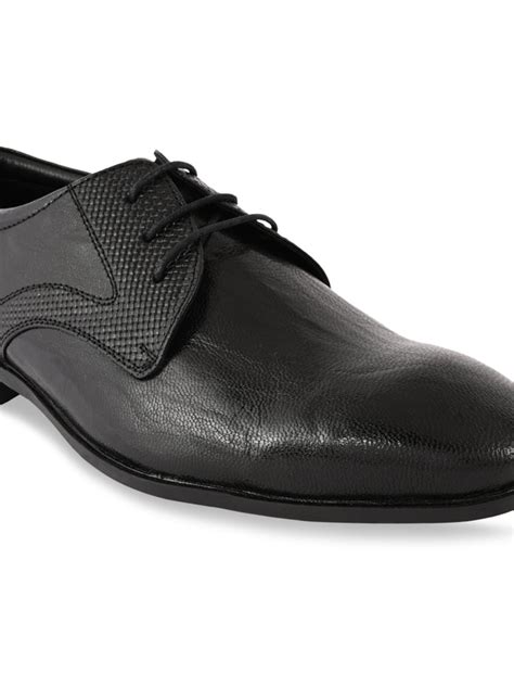 Shop Regal Black Men Textured Leather Formal Lace Ups Online