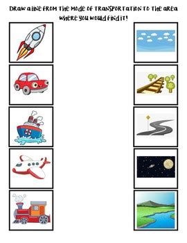 Transportation Matching Worksheet 的图像结果