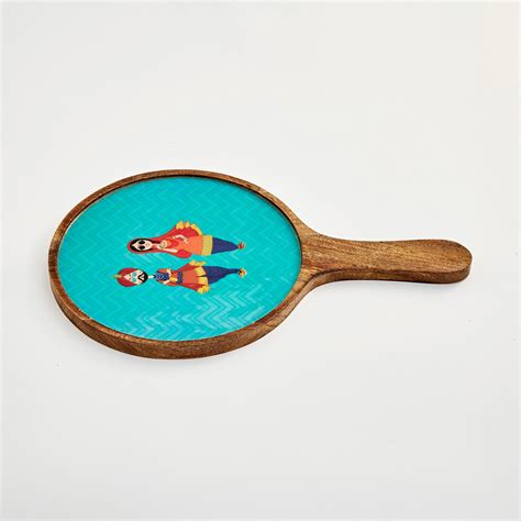 Buy Showstopper Mango Wood Printed Pizza Platter - 25cm from Home ...