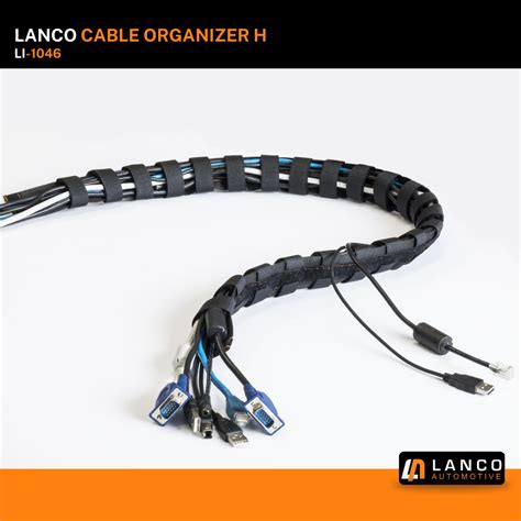 Flexible Cable Duct with Velcro Fasteners | H-Shaped | LI-1046 - Lanco ...