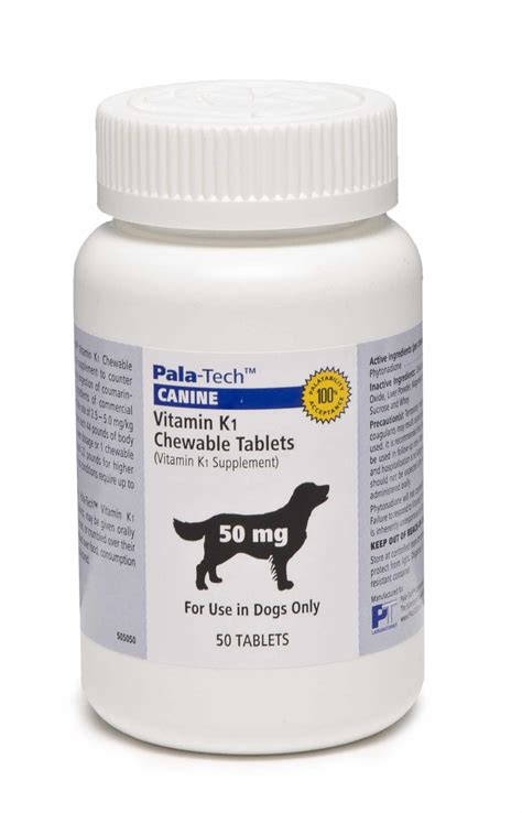 Vitamin K1 Chewable Tablets - 50 mg - Pala-Tech Laboratories