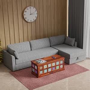 WOODTREND Wooden Coffee Table Living Room | Wood Center Table Storage ...