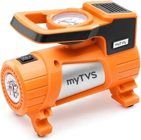 myTVS Car Tyre Inflator | 100 Psi, 12V DC | Air Pump for Car tyre ...